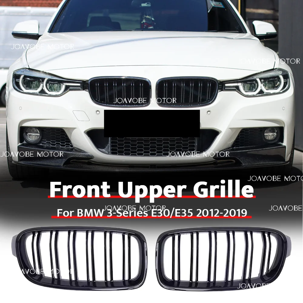 

Глянцевая черная решетка переднего бампера с двойной линией для BMW 3-Series F30 F31 2012-2018