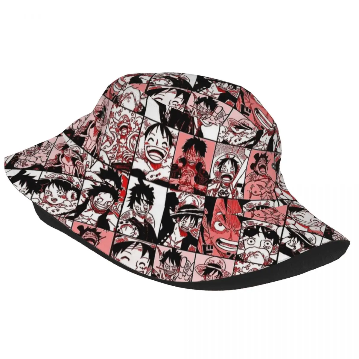Japanese Anime Bucket Hats Beach Hatwear Merchandise One Piece Fishing Hats for Outdoor Teen Session Hats UV Protection