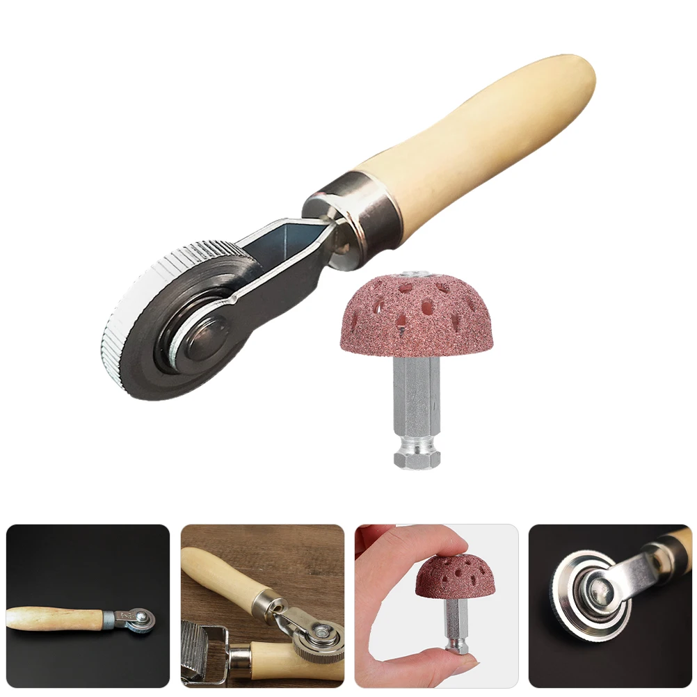 

1 Set Repair Tools Universal Tire Patch Roller Car Tire Repairing Tool Wooden Rake Wheel Bowl Grinding Head High