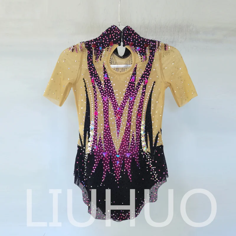 LIUHUO Rhythmic Gymnastics Leotard Competitive Cheerleading Performance For Children