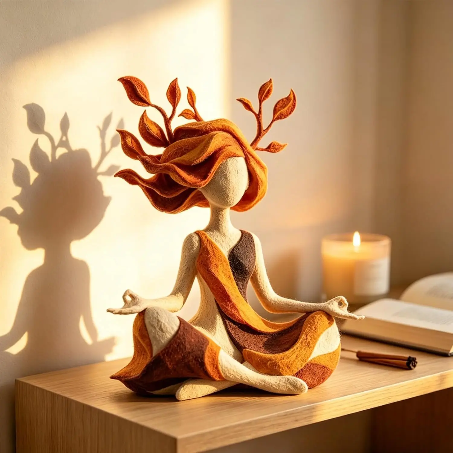 

Serenity Growth Inner Harmony Sculptural Figurine, Meditation Woman Figurine Home Resin Decor,suit for Bedroom Meditation Room