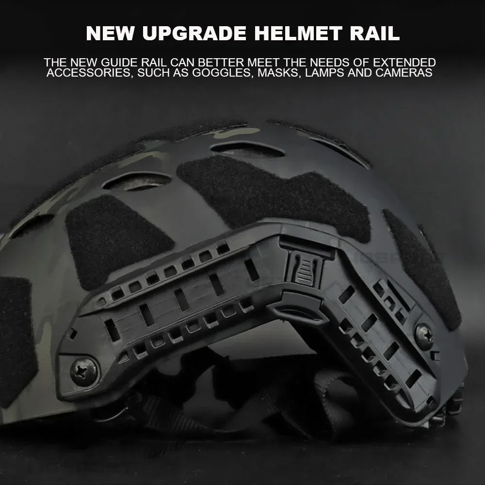 Casco Airsoft táctico fast high cut – Ligero protección juego guerra - imagen 4