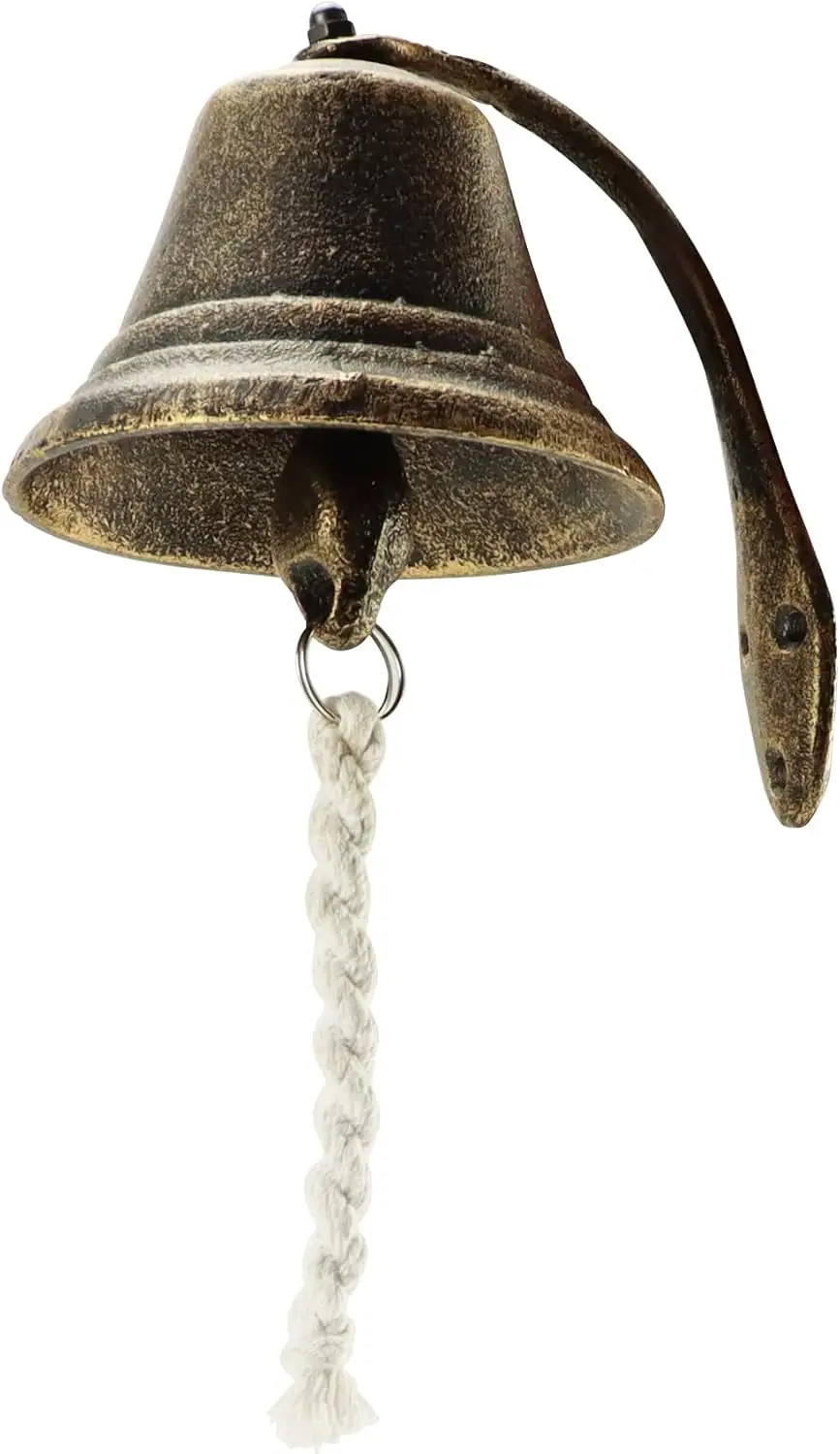 

Vintage Cast Iron Hanging Bell – Loud Rustic Wall Bell for Farmhouse, Porch & Garden