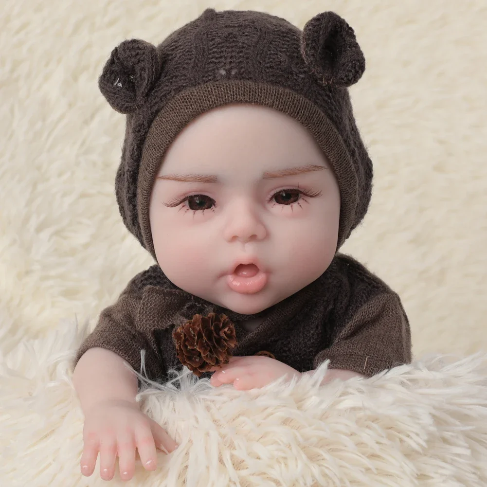 

Herpinker 47cm Full body boys girls Full Realistic Silicone Reborn Dolls Lifelike Skin Soft Toy for Children Toys