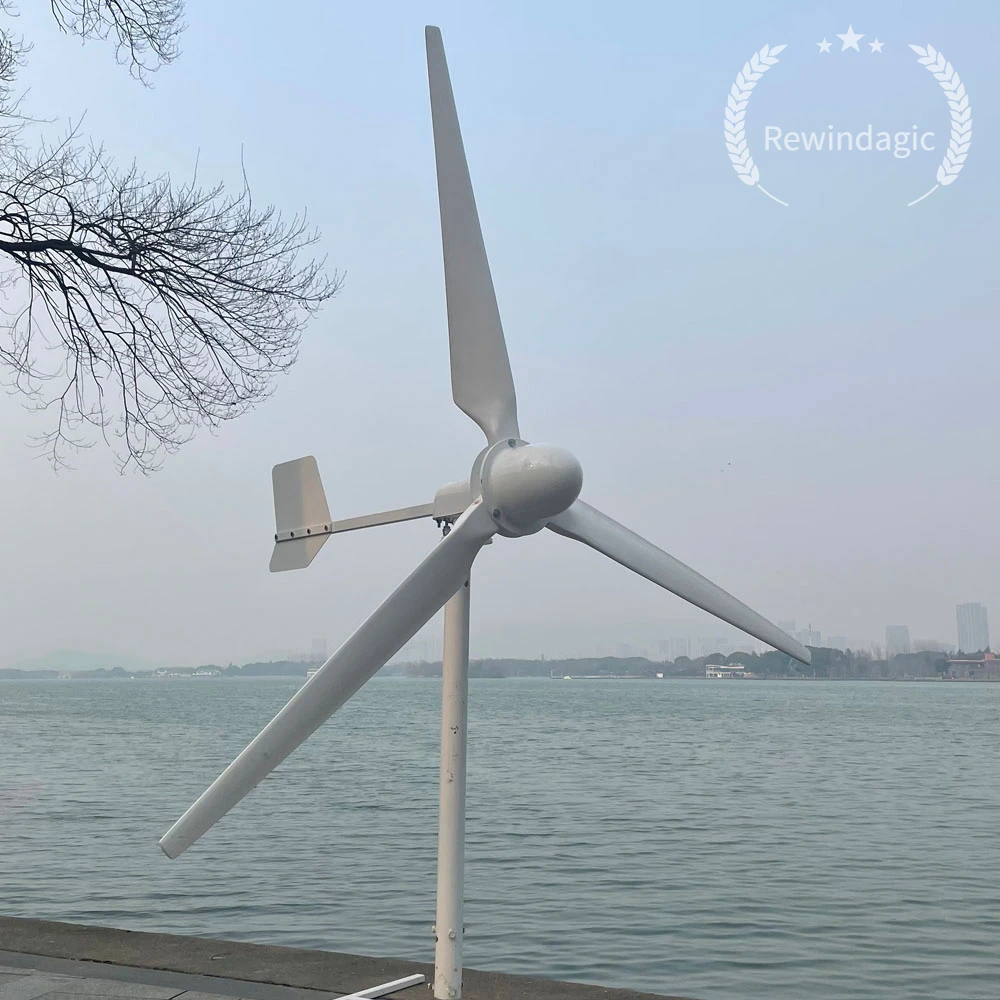 20KW  Homeuse  Horizontal Wind Turbine Generator free Energy with Fit For Street Lamps Monitoring Boat 3 blades windmill