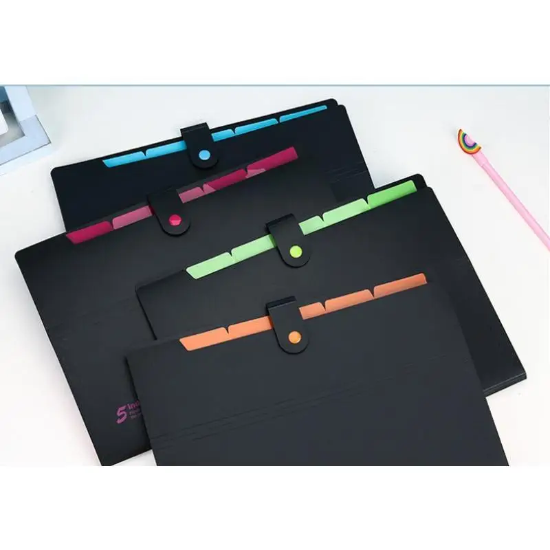 A4  Folders Plastic Envelopes Multi-layer Folder Plastic Folder Bag Business Multifunctional File Bag Extension Office Supplies