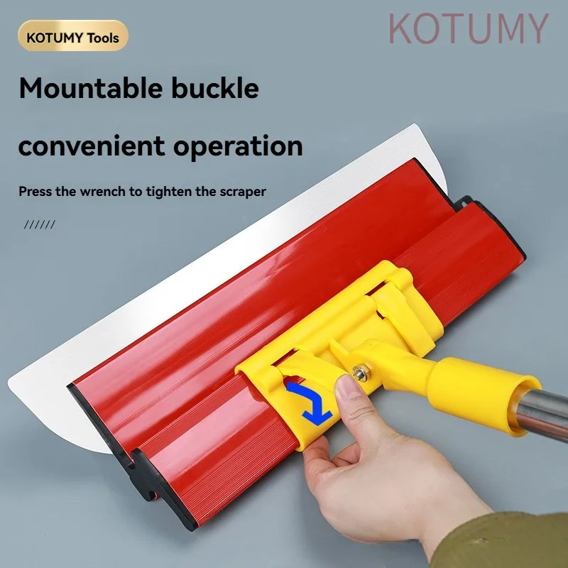 40/60/80cm Drywall Skimming Blade Set Stainless Steel Skimmer Putty Knifes Smoothing Painting Plastering Construction Tool