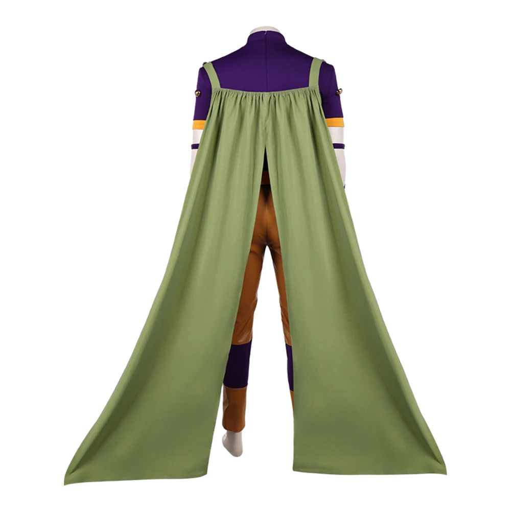 

Gyro Zeppdli Cosplay Men Fantasy Top Pants Cloak Armband Costume Steel Ball Roleplay Clothing Male Halloween Carnival Party Suit