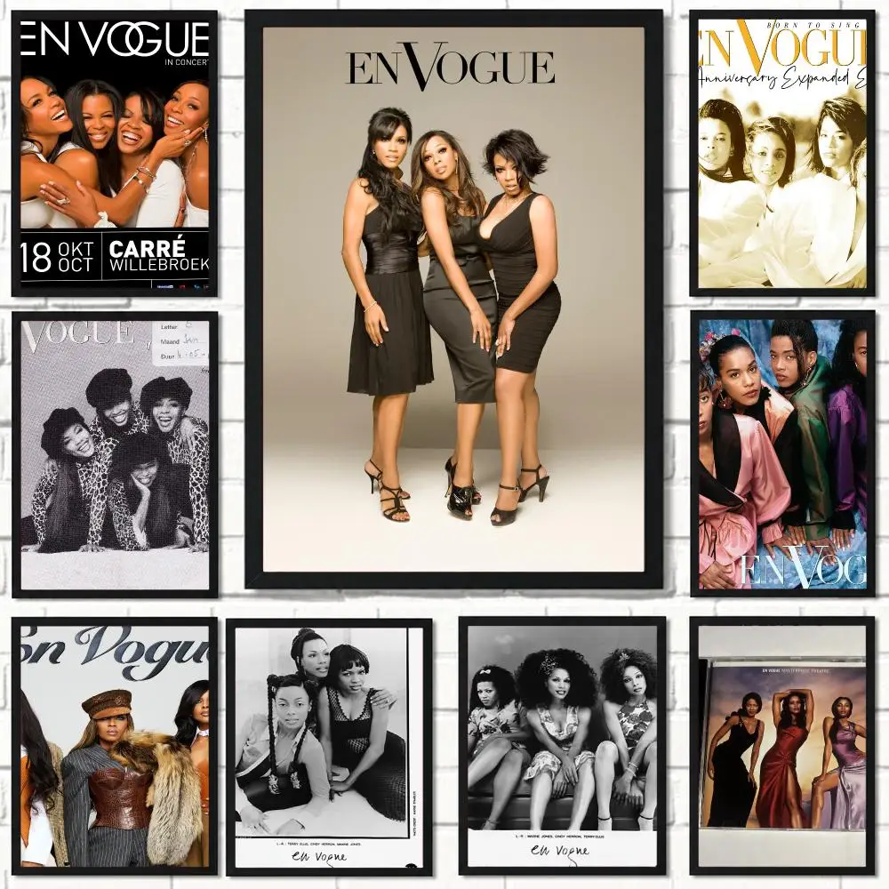 band E-En Vogue-E Poster Self Adhesive Wall Decor for Modern Home Cafe Office and Bar