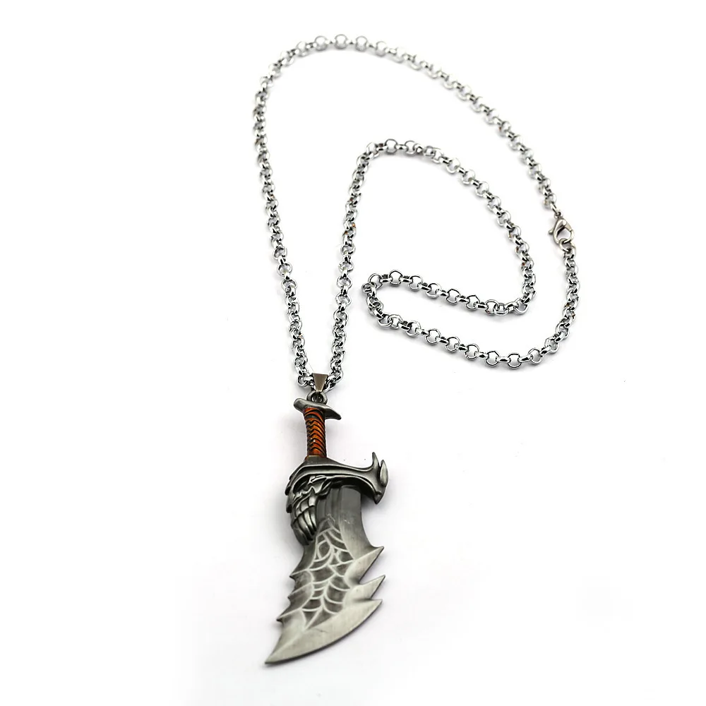 Game God Of War Necklace Sword Blades of Chaos OLYMPUS KRATOS Necklaces Jewelry Classic Weapons Pendant for Men