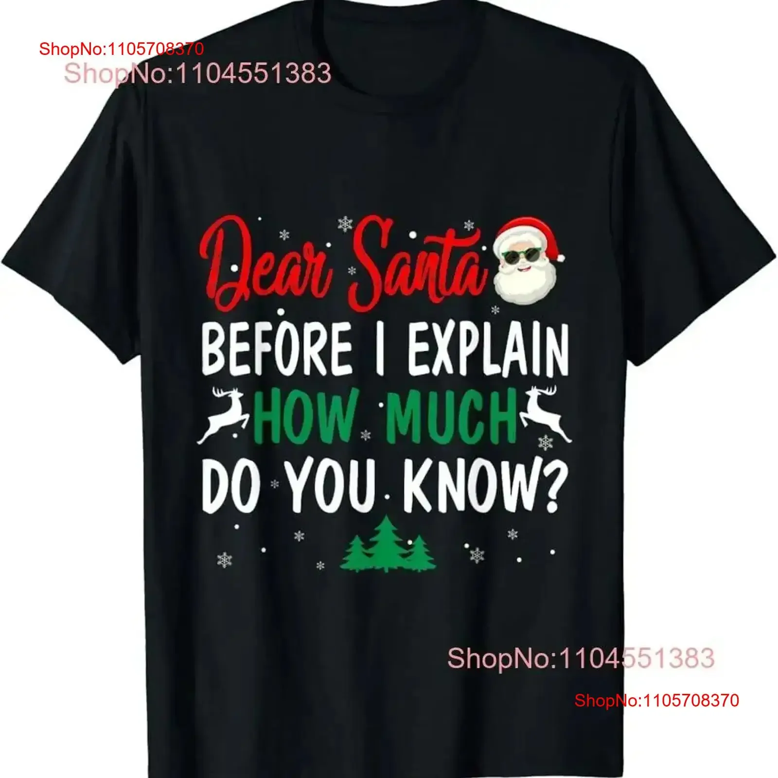 Funny Christmas Pajama Adult Dear Santa I Can Explain T Shirt vintage Washed fashion homme graphic Versatile Stylish Unisex