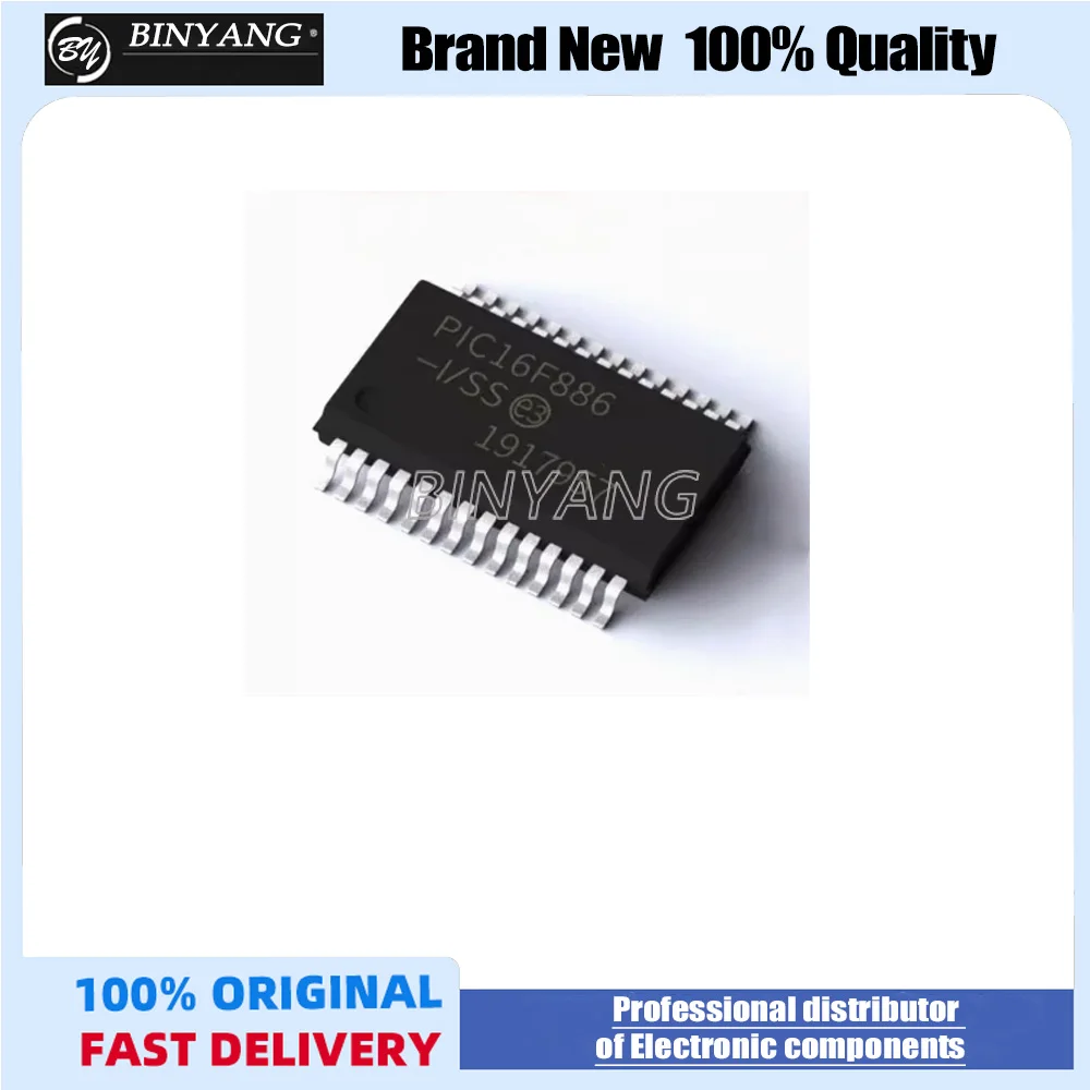 5PCS PIC16F886-I/SP  New and Original  PIC16F886 16F886 DIP-28