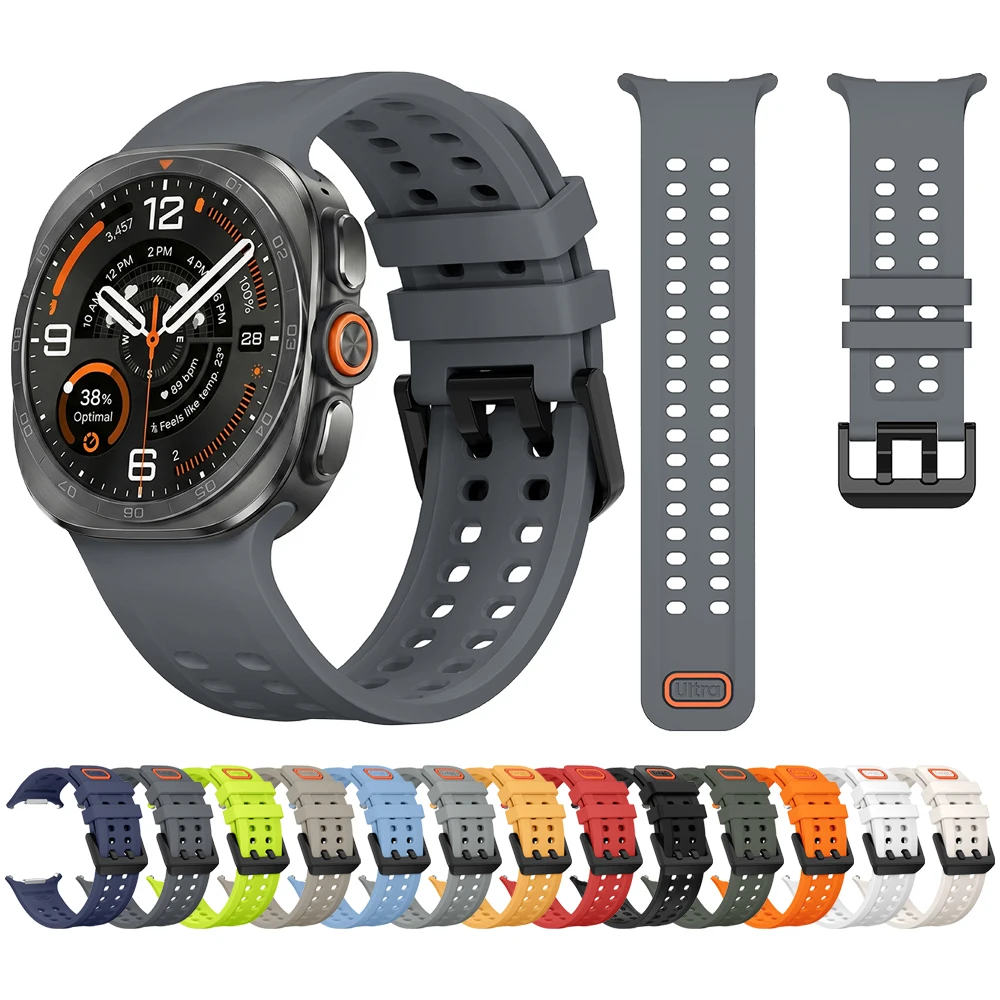 Sportarmband für Samsung Galaxy Watch Ultra 2 Silikon Marine-Armband für Galaxy Watch Ultra 47mm 2025 Ultra2 Armband 1:1 Original