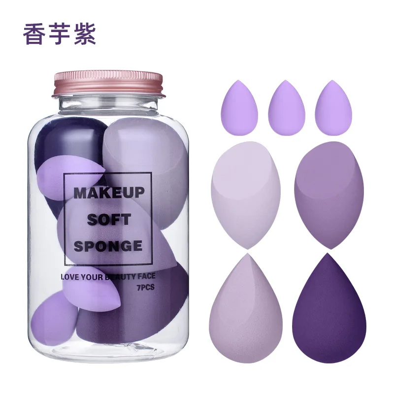 Gąbka do makijażu Gradient Color Egg Foundation Sponge Water Drop Shape Smooth Applying Cosmetic Peach Puff Powder Wet&Dry Dual Use