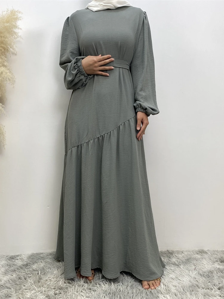 Eid Muslim Dress for Women Abaya Morocco Party Dresses Ramadan Lace-up Abayas Kaftan Islam Modest Dubai Arab Long Robe 2024