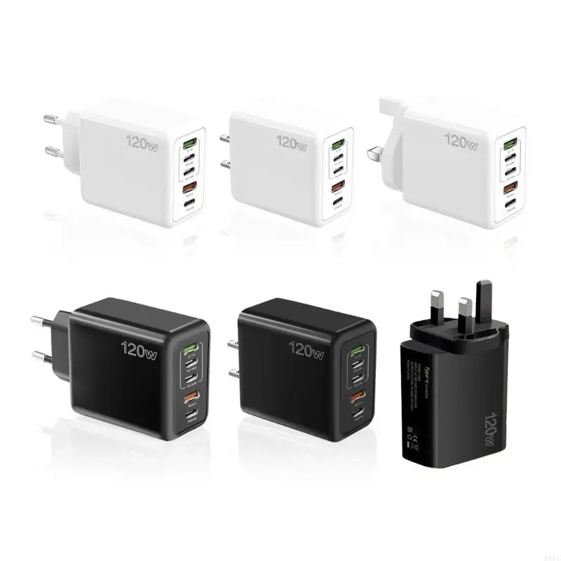 

Мощный адаптер зарядного устройства 120 Вт 2xusb+3xtype c для нескольких устройств.