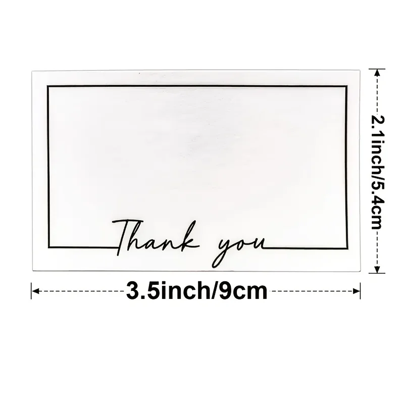 50PCS Blank Thank-you Cards, Handmade Paper Sticky Notes, Birthday Invitations, Weddings, and Special Occasions