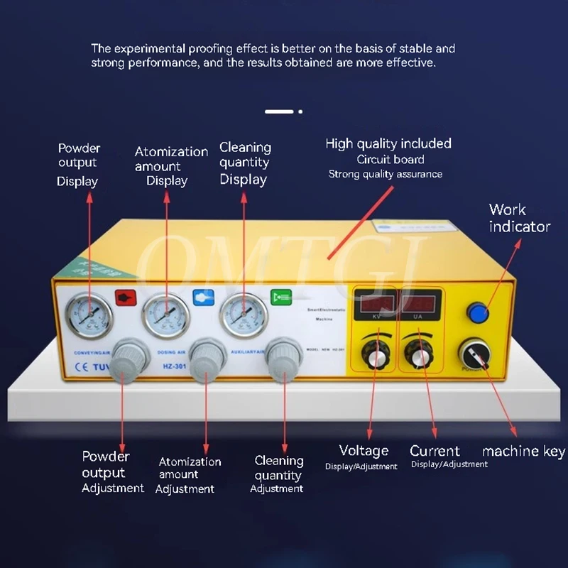Digital Electrostatic Coating Machine Experimental Spraying Machine Spraying Equipment Portable Powder Paint  Powder Coating Gun