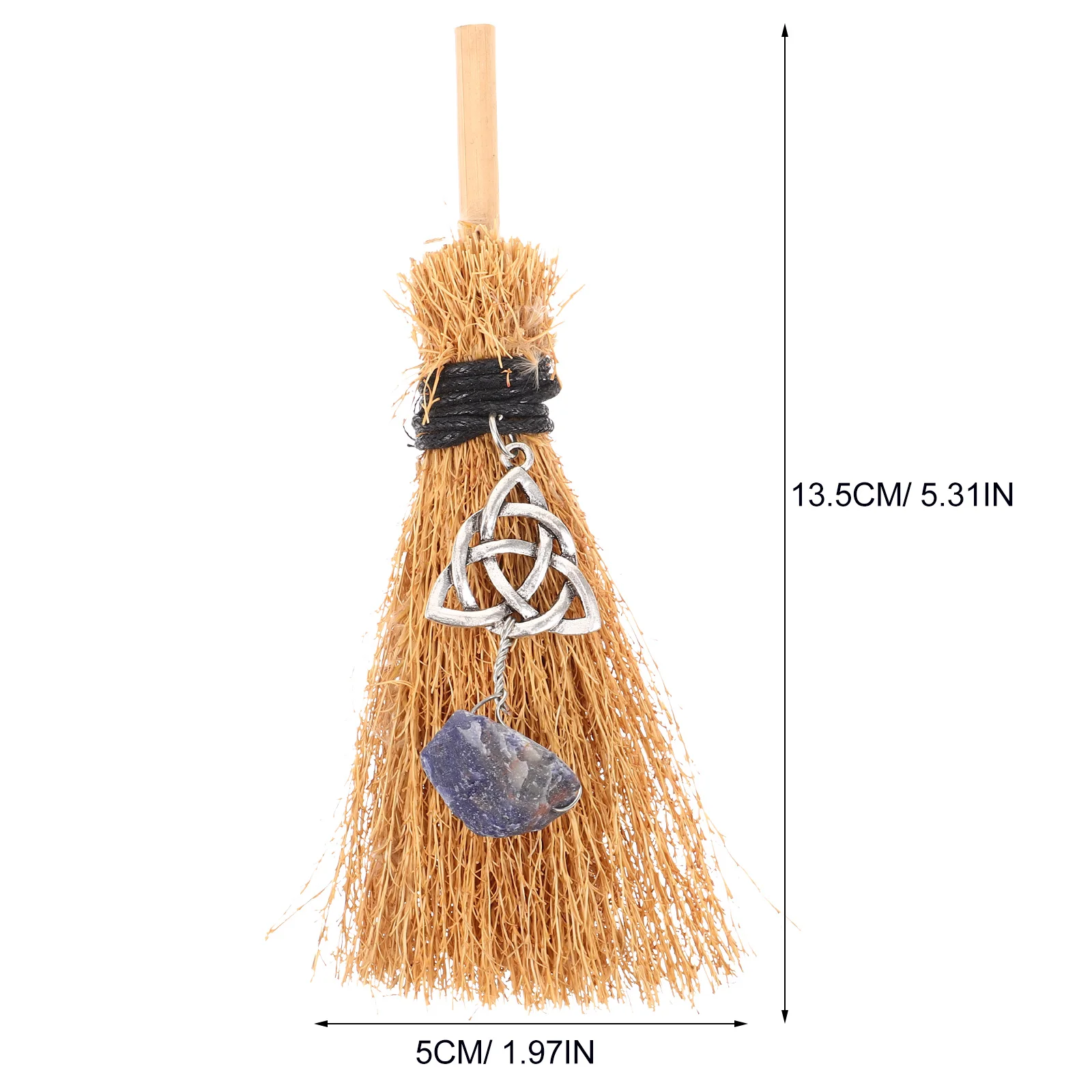 

Mini Broom Props Halloween Brush Hanging Decor Pendent Costume Ball Supply Indoor Witch