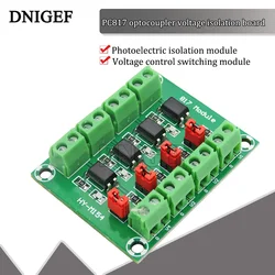 PC817 4 Channel Module Optocoupler Isolation Board Voltage Converter Adapter Module 3.6-30V Driver Photoelectric Isolated Module