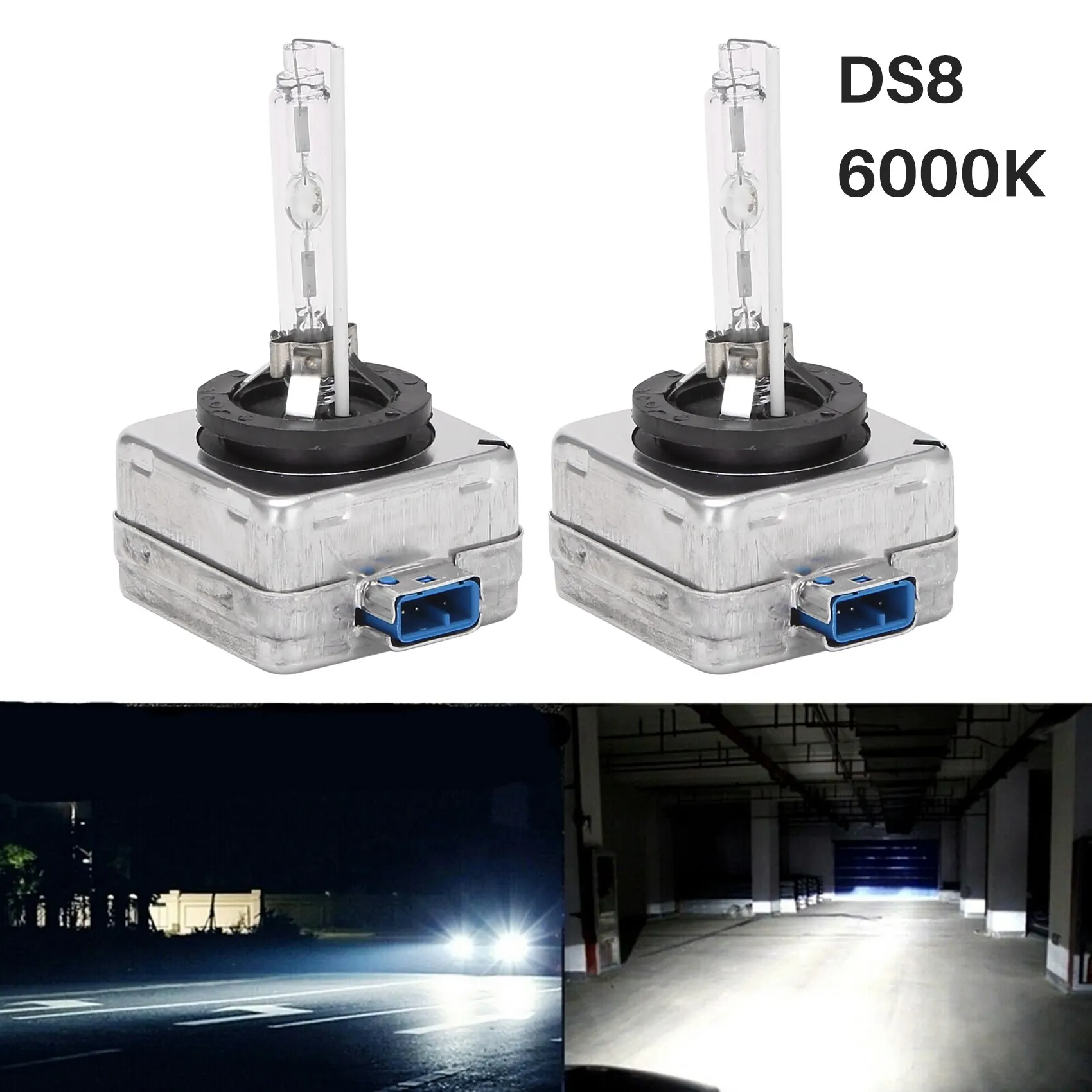 2X D8S 6000K New Headlight Bulbs Set 66548 66549 for Forte Focus