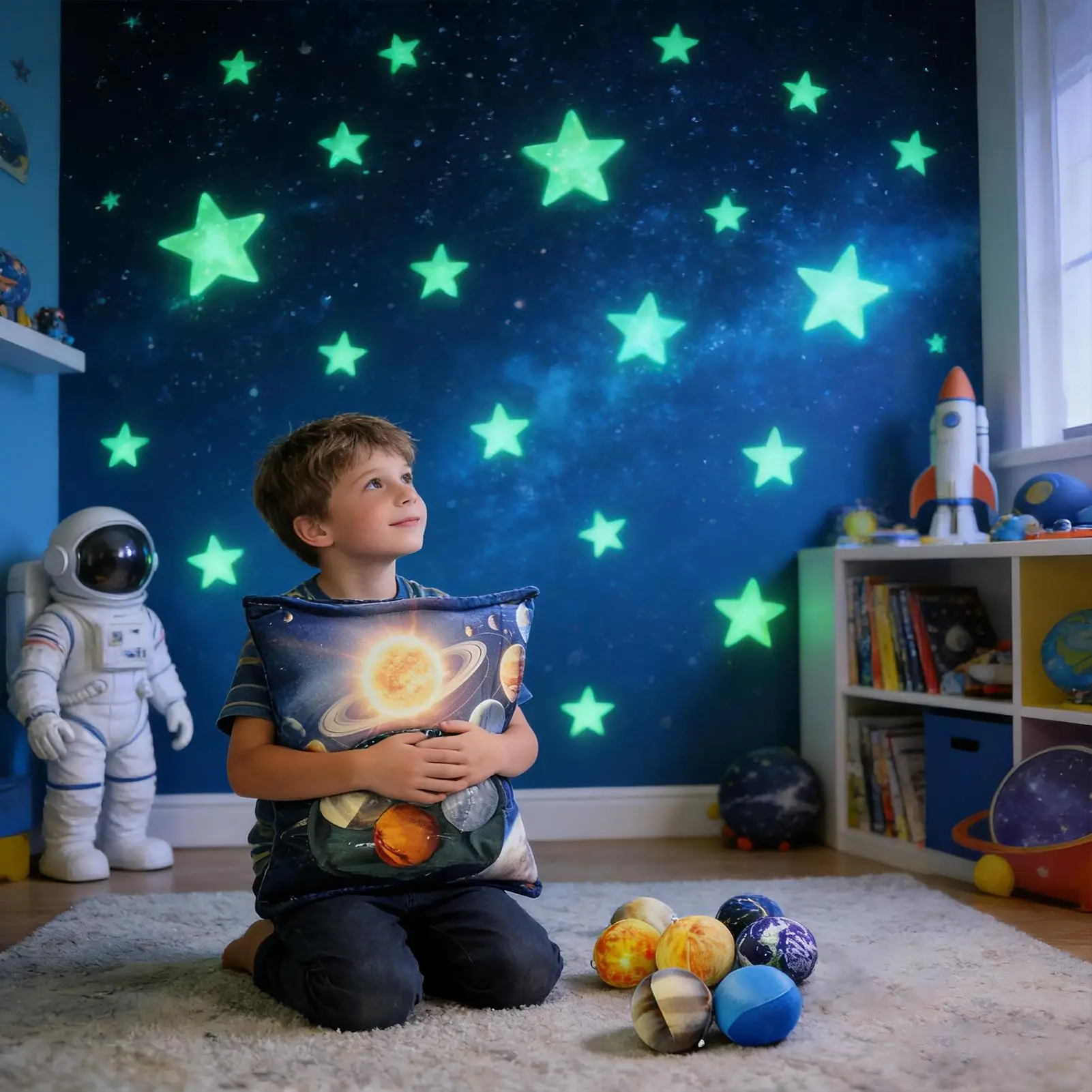 

Космическая плюшевая подушка, мягкая игрушка, мягкая кукла, космическая подушка с восемью планет, набор кукол для гостиной, спальни, детской комнаты