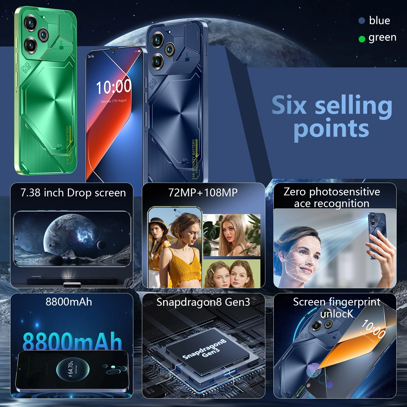 Global Version pova 6pro Smartphone 5G 7.38