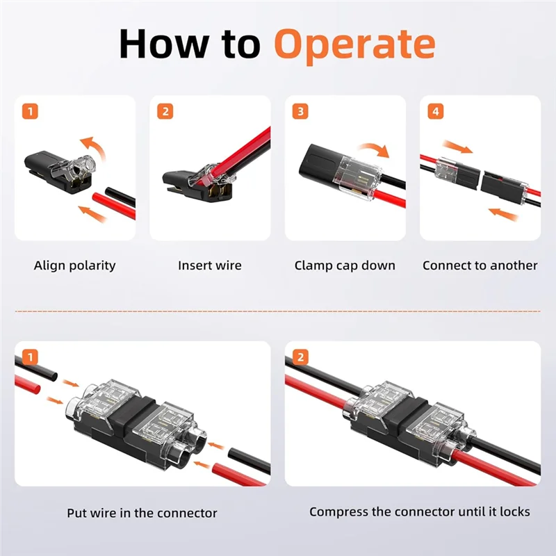 

AONEQ-Complete 44PCS Low Voltage Wire Connectors Kit For 24-20AWG, T And I Tap Splice Connections