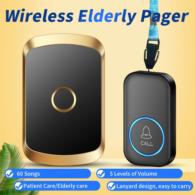 Cacazi smart sos Ruf taste drahtlose Pflegekraft Pager Telefon Alarm Sender Notruf taste für Kinder ältere Patienten neu