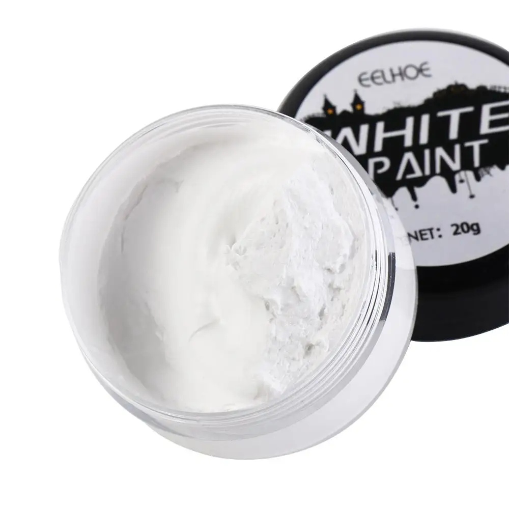 Długotrwały zestaw farb do twarzy Halloween Fancy Dress Zombie White and Black Face Body Paints Skull Non Toxic