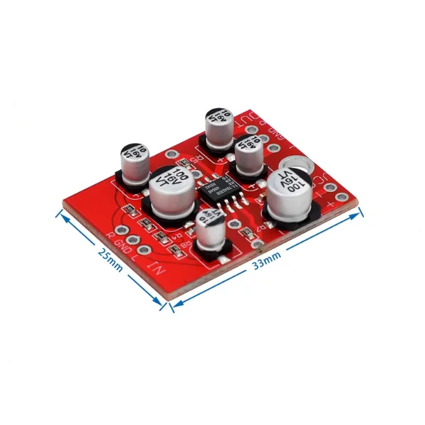 AD828 TDA1308 operational amplifier front-end audio amplification board module, single power supply 5V-15V