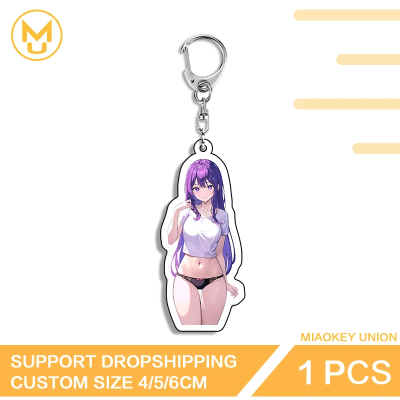Hoshino Ai Vtuber Alluring Waifu Keyring Publicized Personality Novelty Popular Jewelry Acrylic Pendant Second Dimension Props