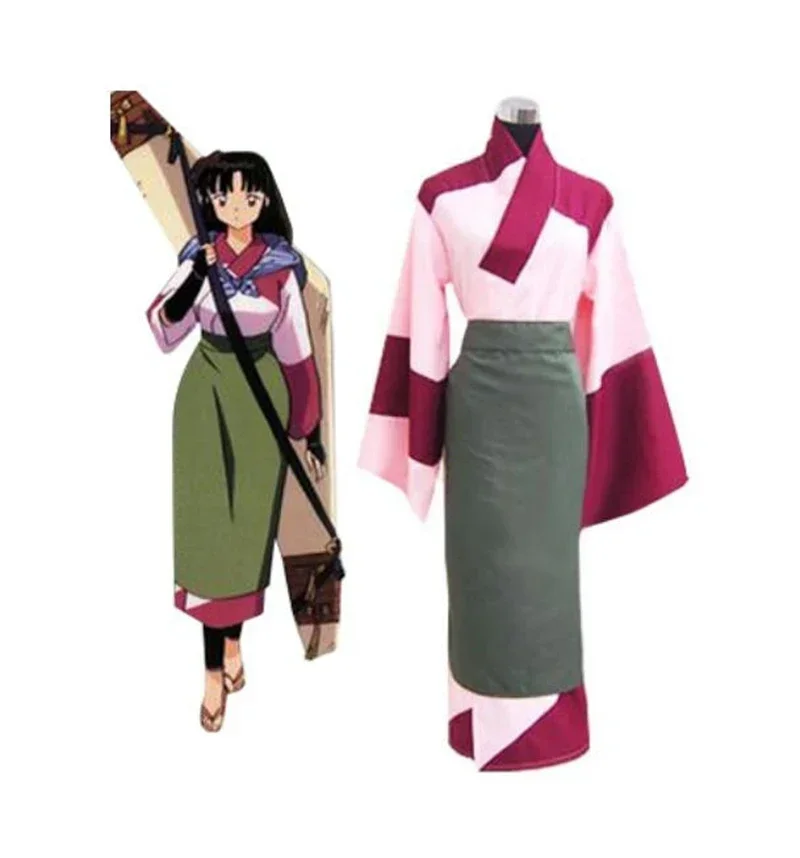 Anime Inuyasha Sango Kimono Cosplay Costume Women Girls Japanese Inuyasha Sango Kimon Cos Clothing