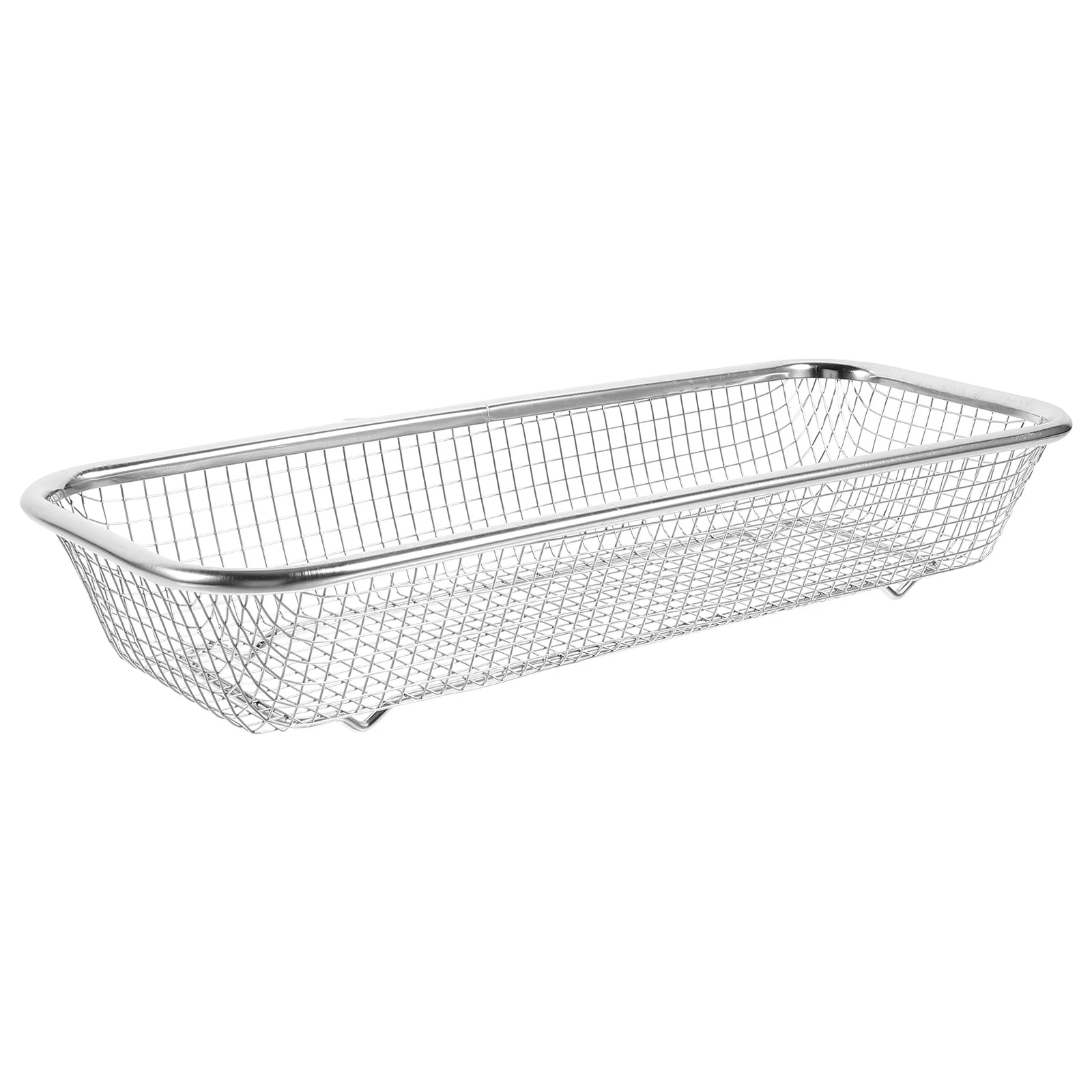 

1Pcs Thickened Stainless Steel Drain Basket Sizer S 31x12x5.5cm Kitchen Sink Colander Fruit Vegetable Draining Storage Basket