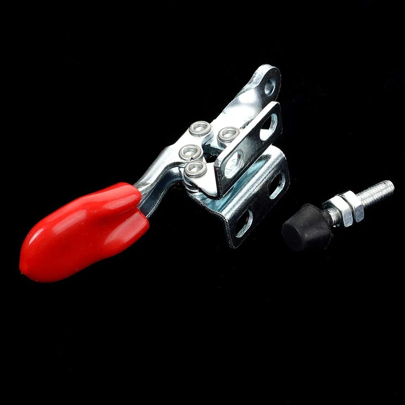 A67P-12 Pieces Hand Tool Adjustable Toggle Clamp 201A Antislip Red Horizontal Clamp 201-A Quick Release Heavy Duty Tool