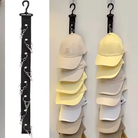 1PC Hanging with Hook with Metal Clips Hat Collections Caps Rack Hat Golf Caps Stand for Baseball Caps Golf Caps