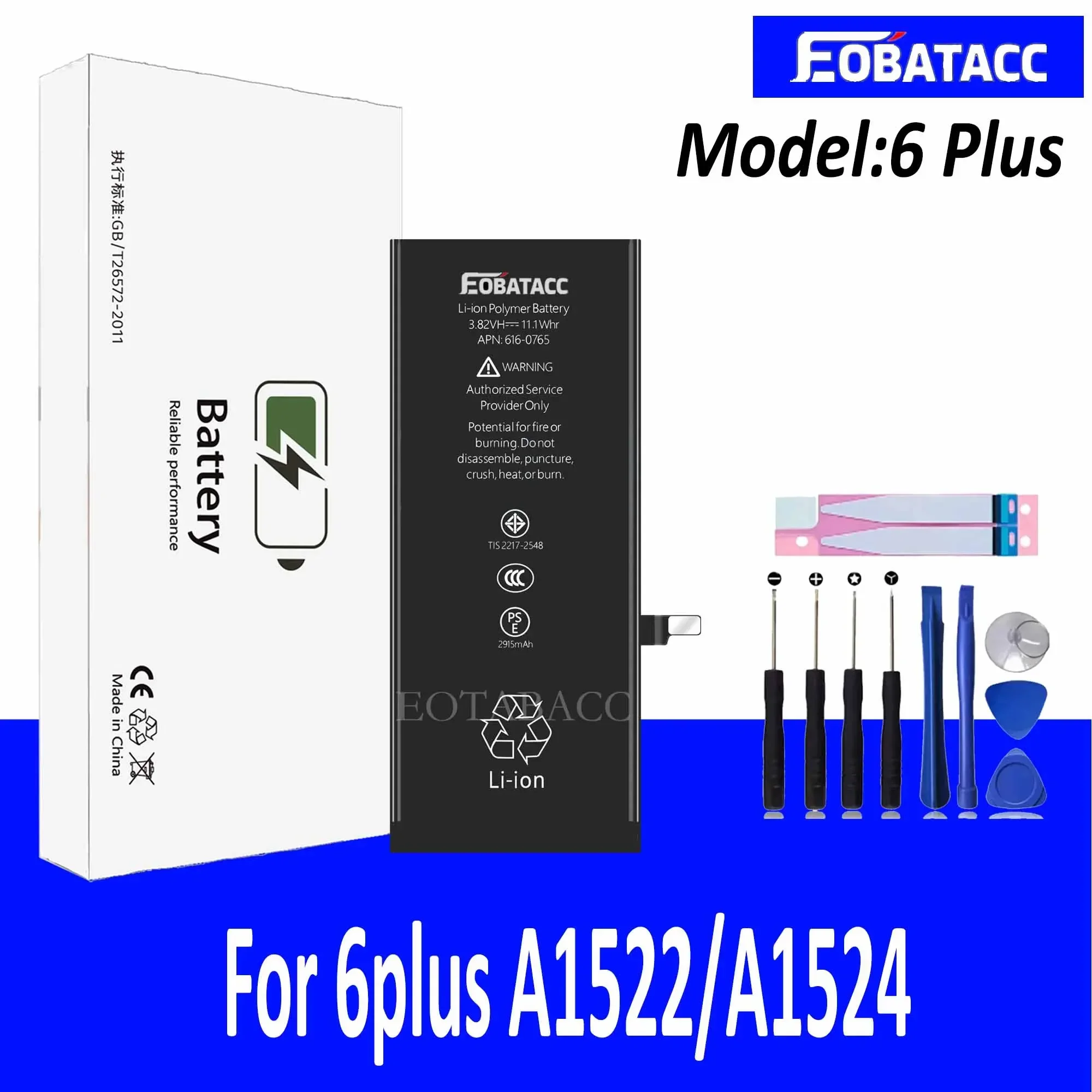 

EOTABACC High Quality 100% Original Battery For iPhone 6plus 6P A1522/A1524 Phone Battery+Tools