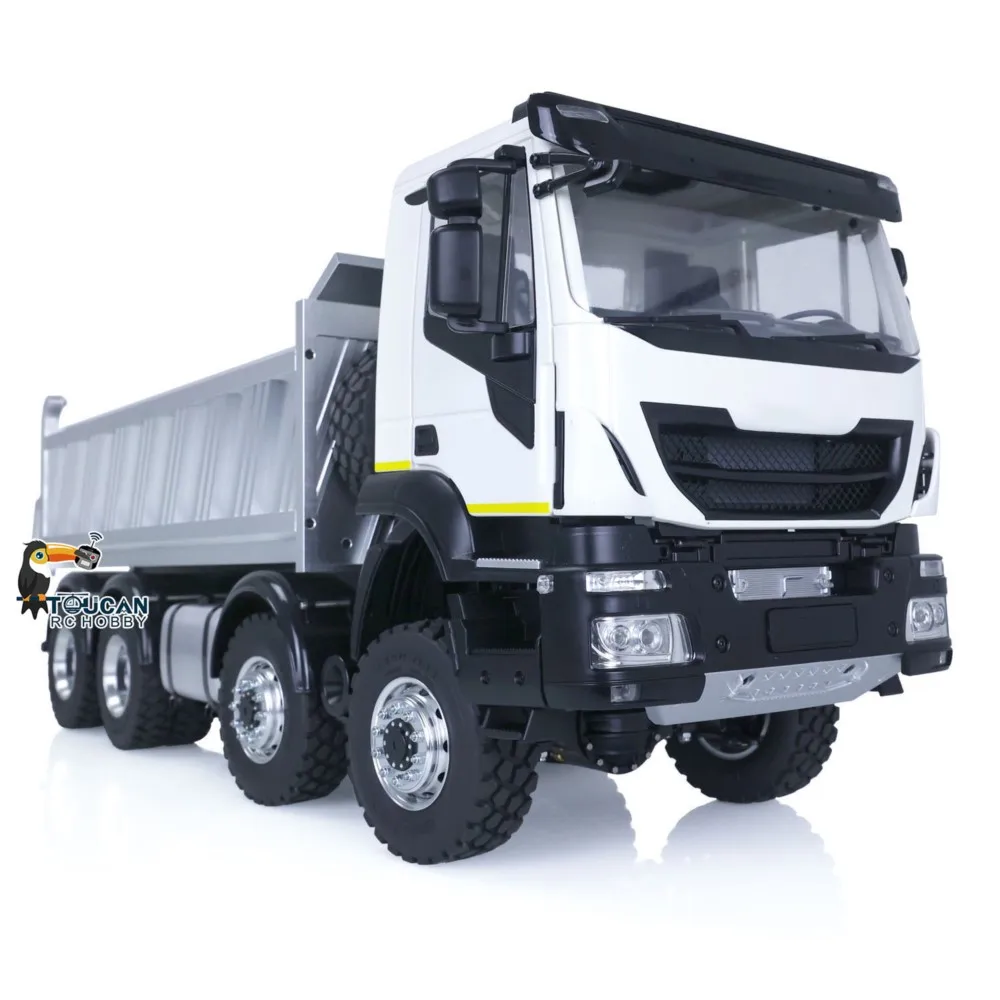 

8X8 LESU 1/14 Differential Lock Axles Chassis Hydraulic RC Dumper Trucks RTR Remote Control Dump Car TOUCAN Light Sound Vehicle