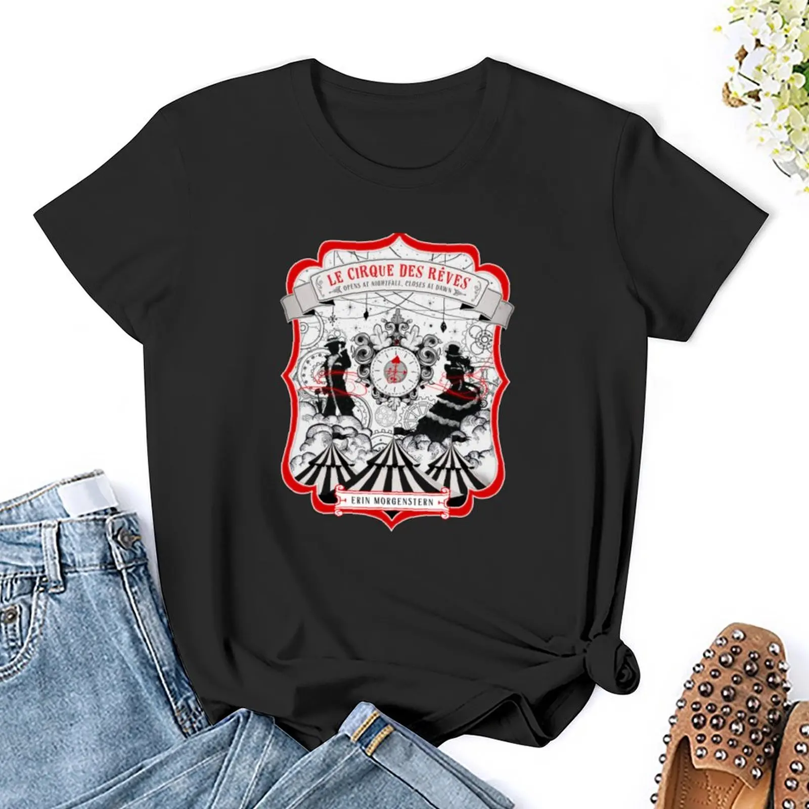 The Night Circus-Light T-Shirt T-Shirt Met Korte Mouwen, Esthetische Kleding Voor Dames