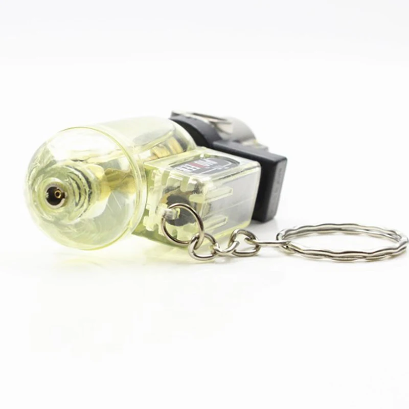 1Pc Windproof Jet Flame Butane Gas Refillable Lighter No Gas BBQ Flame Ignition Tools With Keychain For Easy Portability