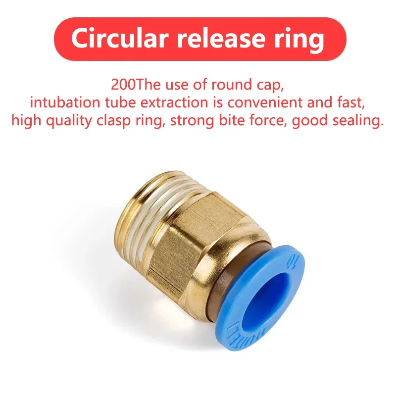 PC4-m5 4-M6 4mm 6mm 8mm 10mm 12mm PC Air Pneumatic Fitting Quick Connector Male Thread 1/4 1/2 1/8 3/8 Compressed Hose Tube Pipe