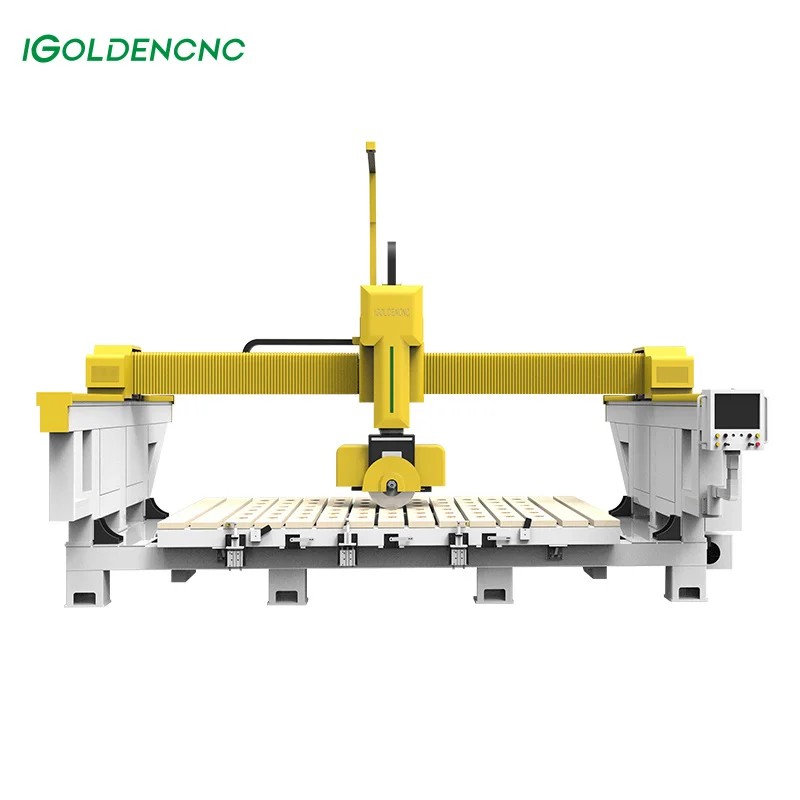 Máquina de corte de piedra de puente completamente automática con función de fresado de encimera, enrutadores cnc de tallado de piedra 3d