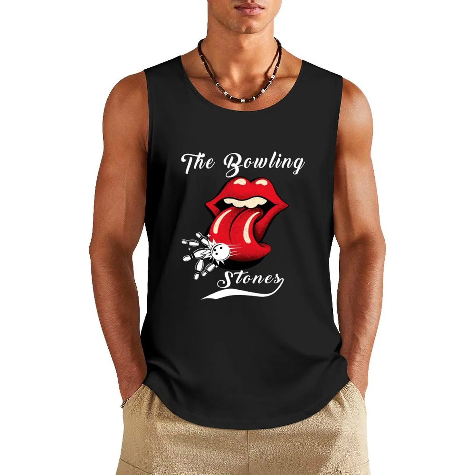 The Star bowling Stones Funny american Strike Bowling FANS 2020 Gift Tank Top men clothings Sleeveless T-shirt gym clothes man