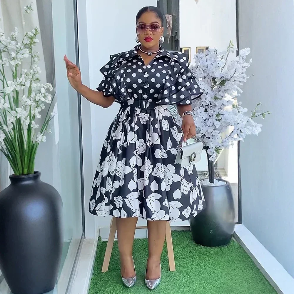 

Elegant African Dresses for Women 2025 Africa Clothing Plus Size Wedding Party Dress Dashiki Ankara Office Lady Outfit Robe