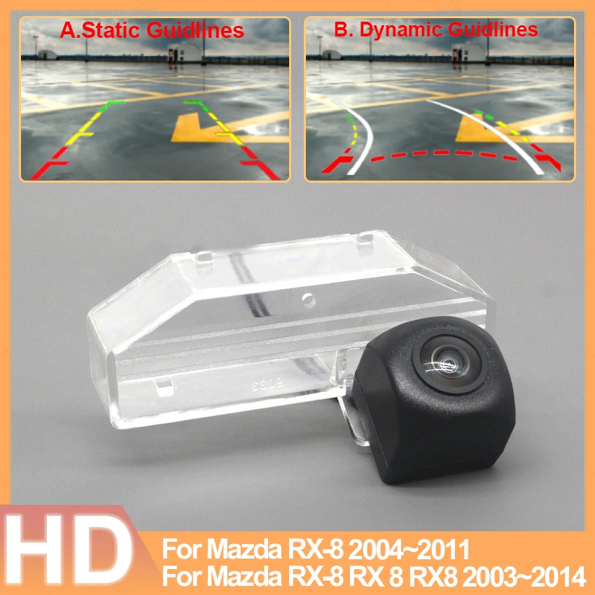 

AHD 1080*720P Vehicle Rear View Waterproof High quality RCA Camera For Mazda RX-8 RX 8 RX8 2003~2013 2014 Car Parking Monitor