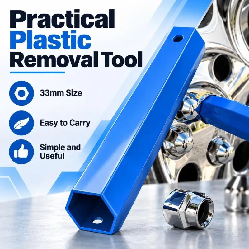 Lug Nut Covers Remover Tool,Lug Nut Covers Remover Tool Socket, Easy Install & Removal Hand-Operated Tool for Tire H9EE