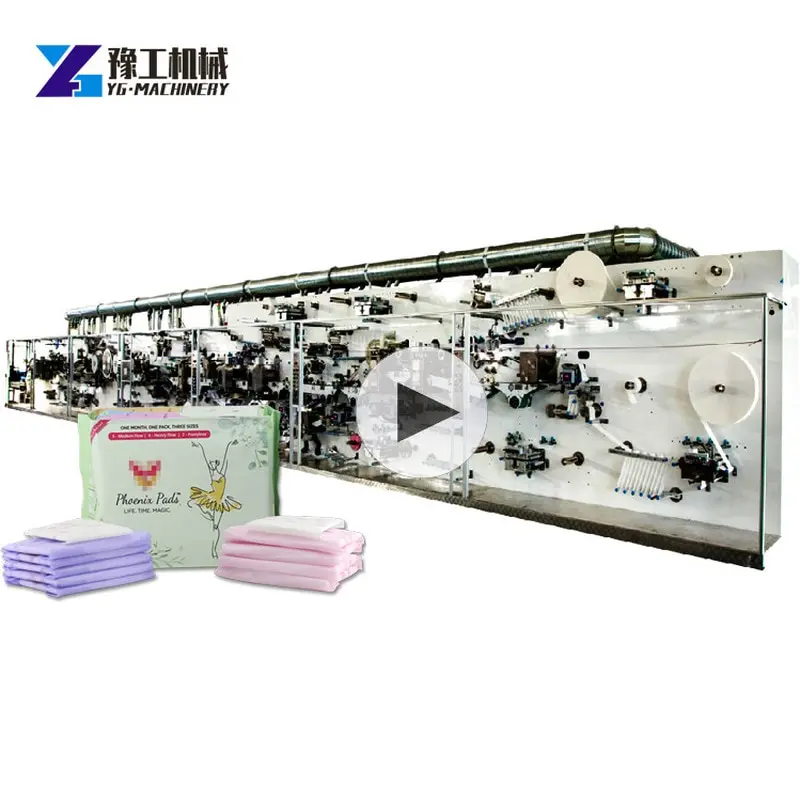 Semi Or Full Servo Automatic Panty Liner Production Line Ladies Women Sanitary Napkin Pads Manufacturing Making Machine Price