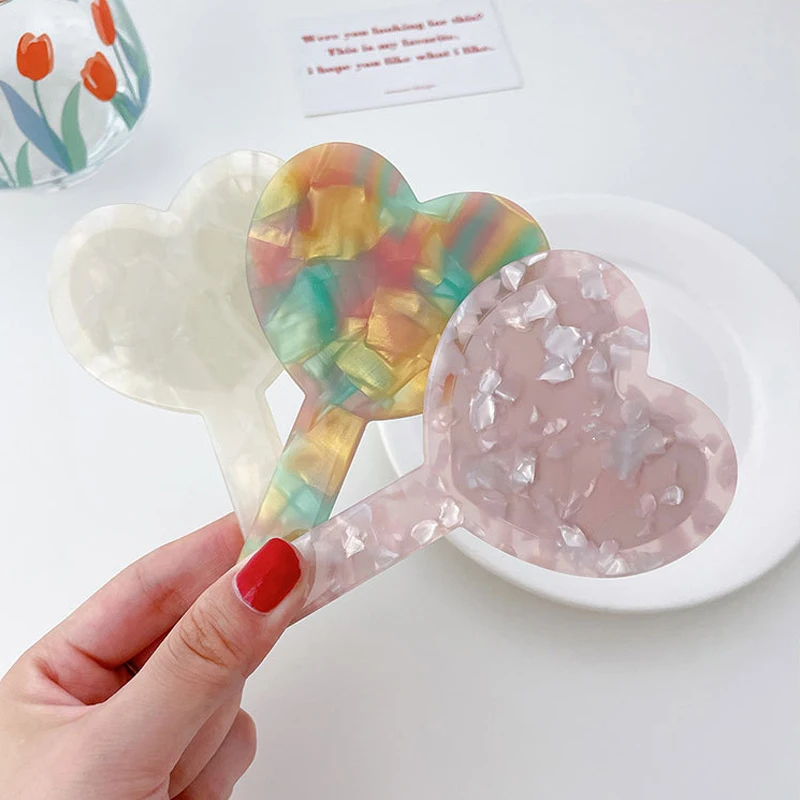 Ins الساخن مرآة الديكور خمر صغيرة يشكلون القلب مرآة السلحفاة خلات الحياة اليومية حقيبة اليد مرآة لوضع المكياج للفتيات #3