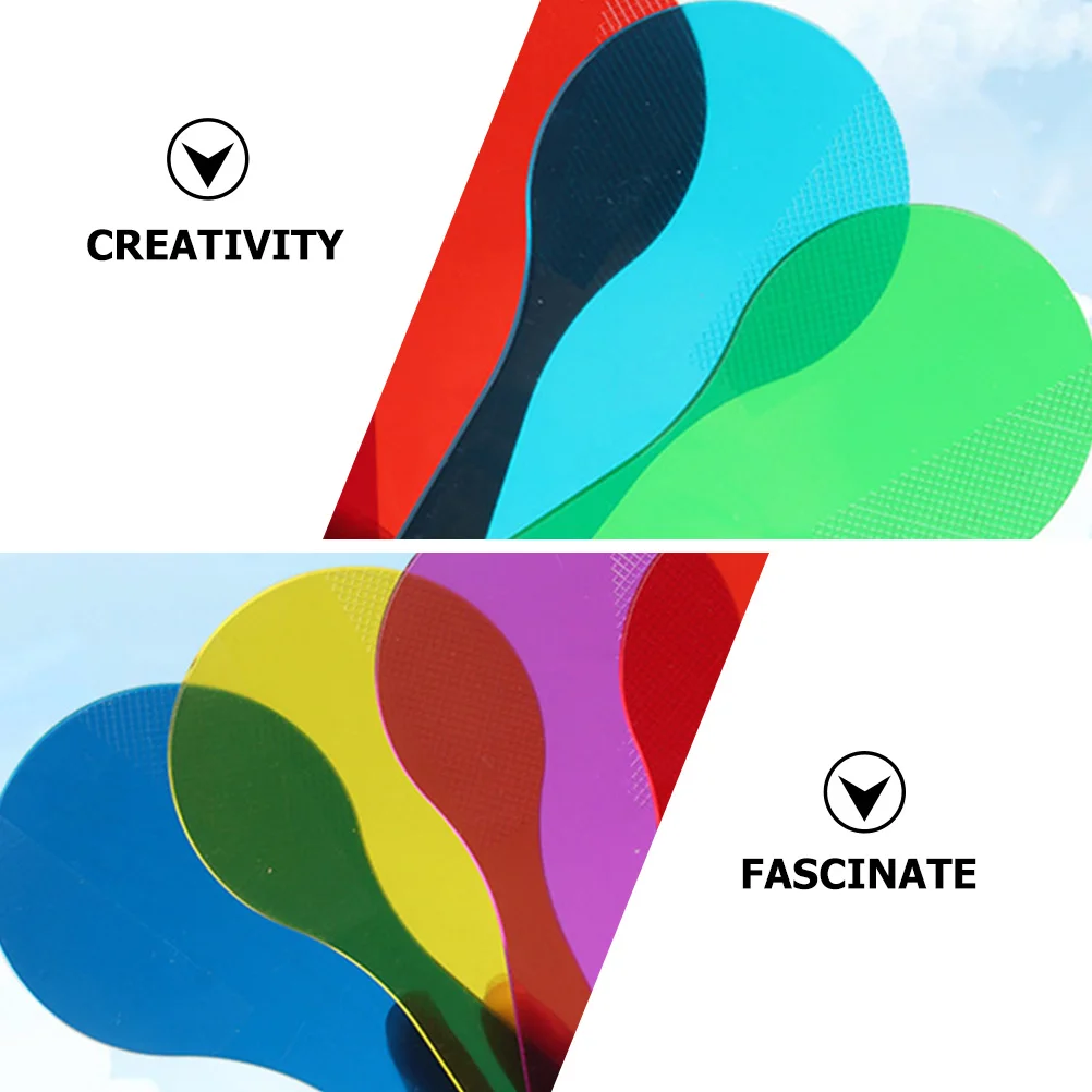 GRIRIW 12 pièces palettes de mélange de couleurs Film translucide ABS plastique Science éducation jouet pour enfants ensemble de panneaux filtrants