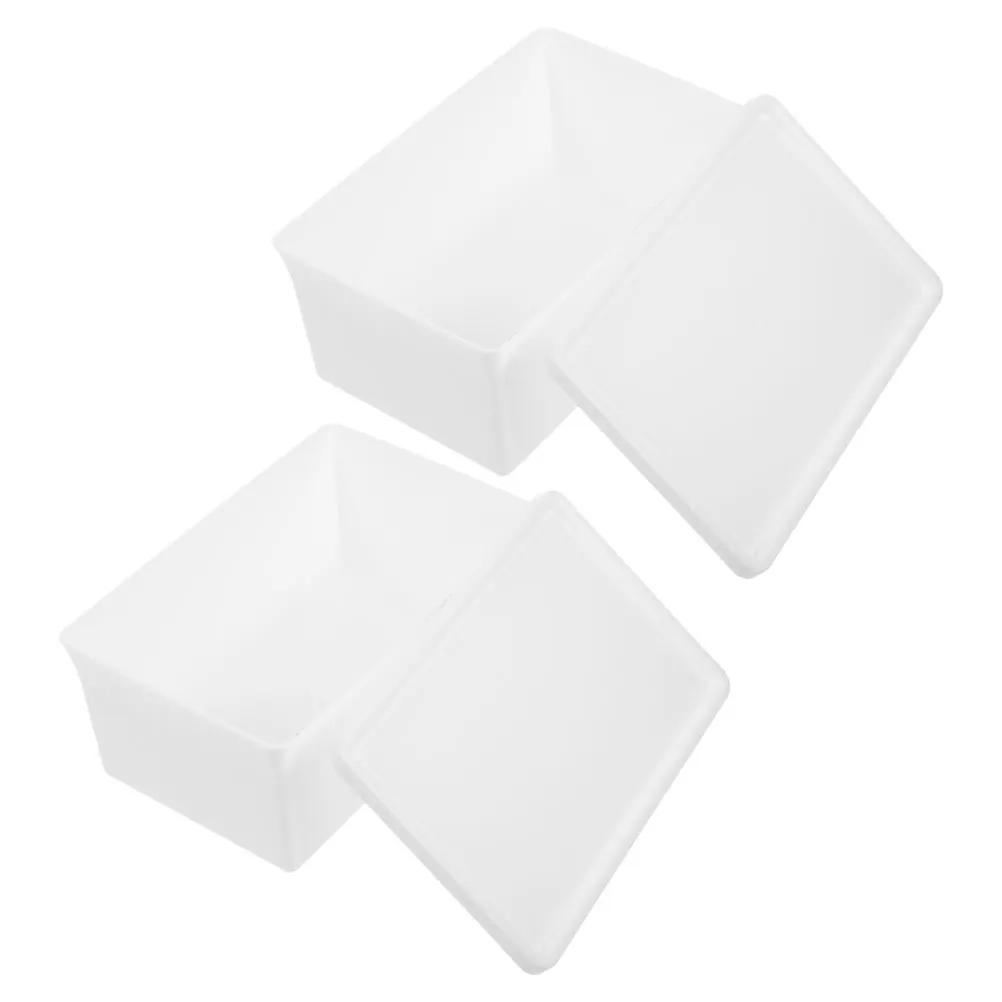 

2Pcs Laundry ganizer Detergent Powder Storage Box Large Capacity Dryer Sheets Container Lid Protection White Beads Holder